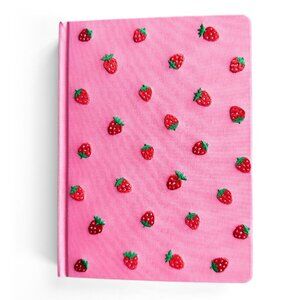 UP&UP Pink Red Strawberries Hardcover Lined Journal Notebook 240 Pgs NEW